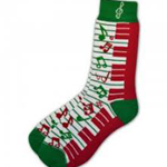 16303 Holiday Keyboard/Music Socks OSFA