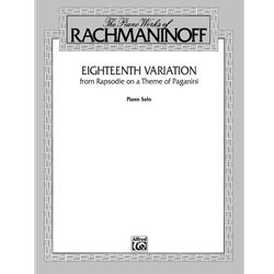 Eighteenth Variation (from Rhapsodie on a Theme of Paganini) [Piano] Book
