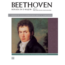 Beethoven: Sonata in D Major, Opus 6 [Piano] Book