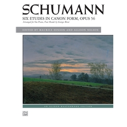 Schumann: Six Etudes in Canon Form, Opus 56 [Piano] Book