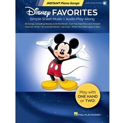 Disney Favorites - Instant Piano Songs - Simple Sheet Music + Audio Play-Along