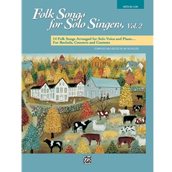Folk Songs for Solo Singers, Vol. 2 [Voice] Book Medium Low Voice