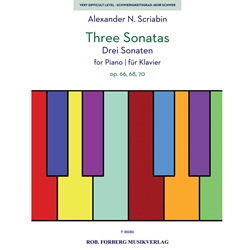 Scriabin Three Sonatas for Piano Opus 66, 68, 70