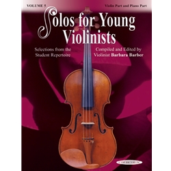 Solos for Young Violinists Violin Part and Piano Acc., Volume 5 [Violin] Book