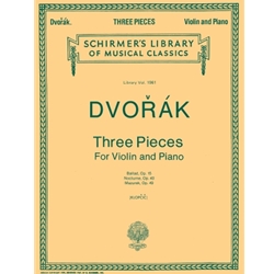 3 Violin Pieces - Schirmer Library of Classics Volume 1961 Violin and Piano Violin